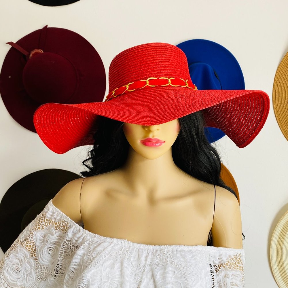 Beach Me Please Wide Brim Bow Straw Sunhat